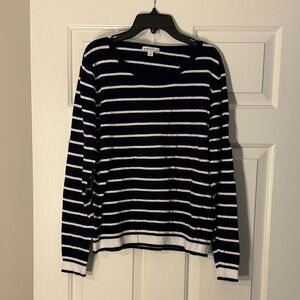 Jcrew Mercantile Black and White Striped Sweater size medium